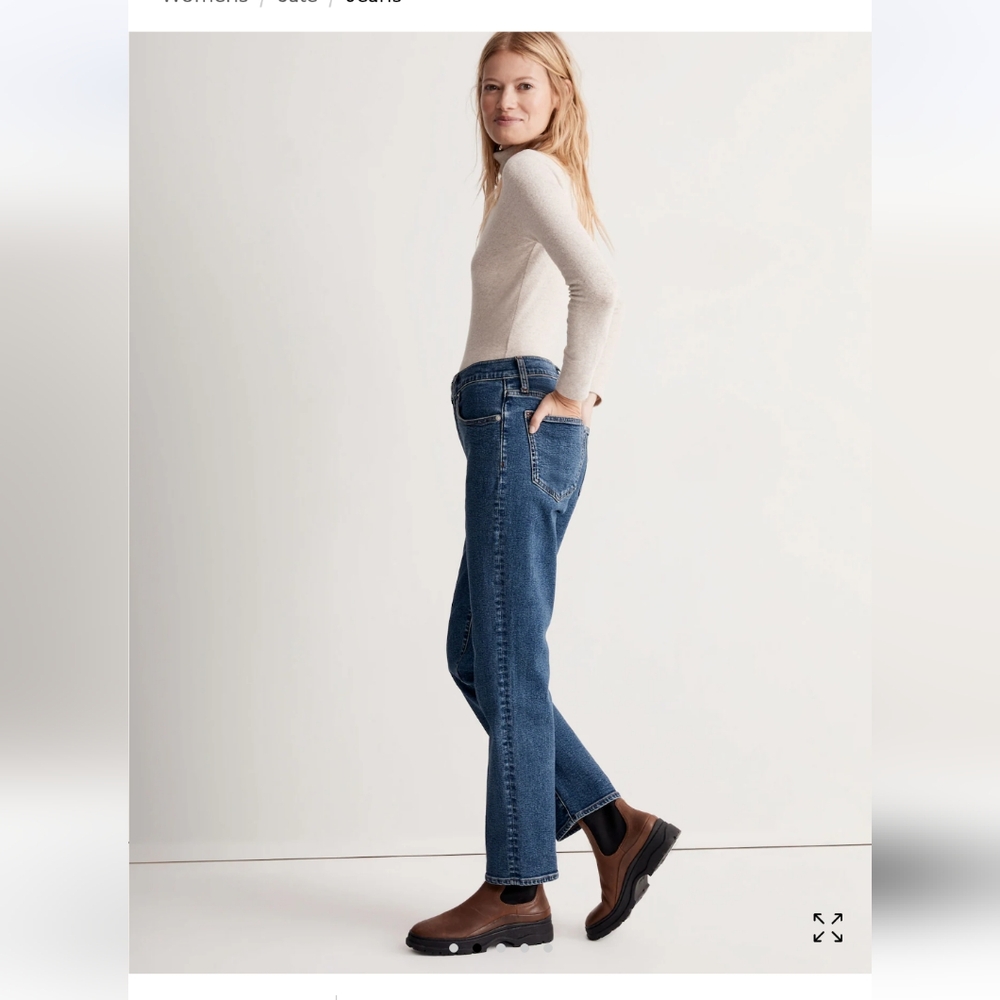 Madewell Perfect Vintage Straight Jean in Bright Indigo Wash- Insta cozy…